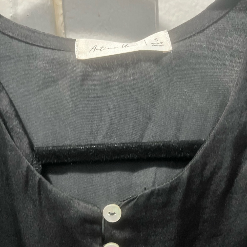 Black Button-Up Blouse